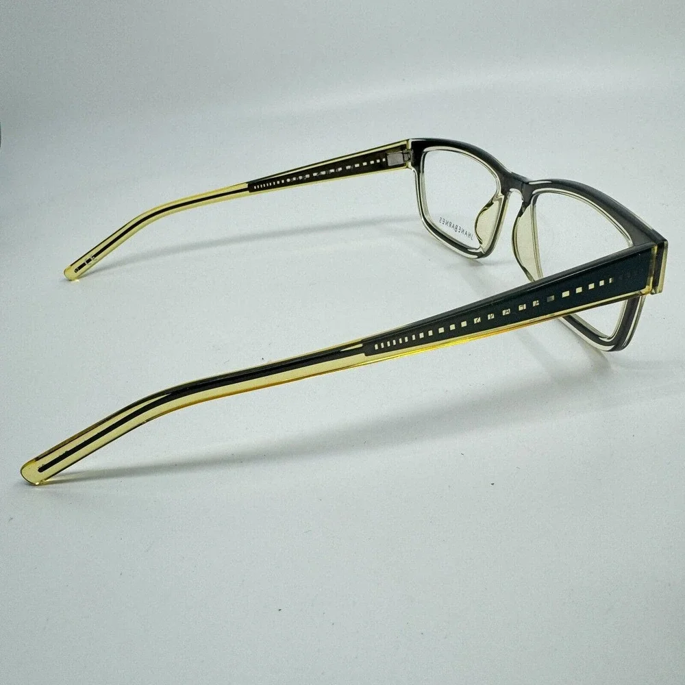 Jhane Barnes Converge BR 54-18-140 Brown‎ Yellow Eyeglasses Frame H10192
